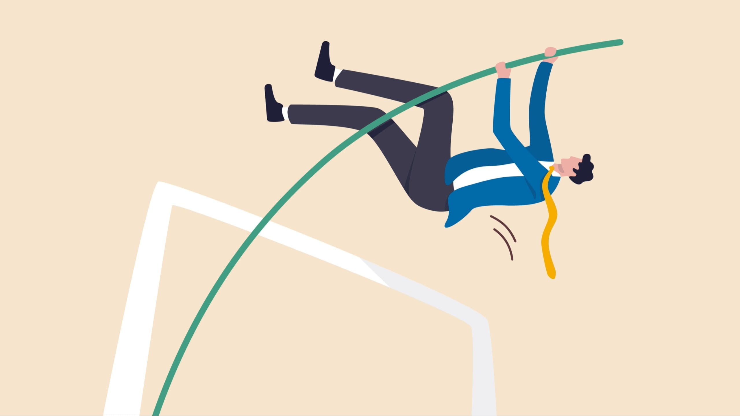Image of a person pole vaulting